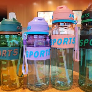 Sports Water Bottle 900ml With Strap Reusable Outdoor Fitness Cup - Product Image 4