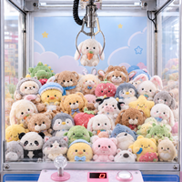 Fournitures d'arcade : Peluche de 15/20/25 cm pour machine à griffes, jouet de 8 pouces pour machine à griffes, animal en peluche, jouets en peluche