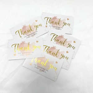 Tarjetas personalizadas de agradecimiento por su compra, tarjetas de felicitación plegables, soporte posventa, venta al por mayor, tarjetas para pequeñas empresas - Product Image 4