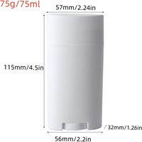 En stock – Nouveaux contenants ovales portables et durables en PP pour déodorant en stick, 15g, 18g, 75g – Emballage cosmétique fantaisie