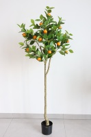 Bonsaï d'oranger artificiel durable et respectueux de l'environnement de 120 cm pour la décoration moderne du salon et l'aménagement paysager intérieur