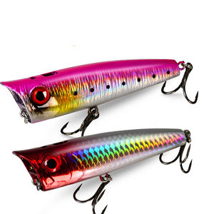 Appâts de pêche durs de haute qualité 80/90/100mm ABS matériel appât Top eau Popper <span class=keywords><strong>leurres</strong></span> de pêche Poppers leurre <span class=keywords><strong>pour</strong></span> rivières lacs - Product Image 1