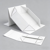 Boîte cadeau magnétique pliable blanche écologique haut de gamme avec logo personnalisé, impression UV, emballage en carton rigide pour mariage et entreprise