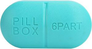 Boîte à pilules en plastique de haute qualité personnalisable avec 6 compartiments de rangement en plastique, boîte à pilules légère - Product Image 2