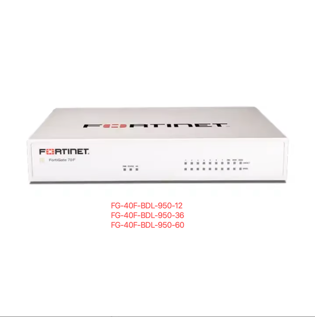 Fortinet FortiGate Firewall 5x for RJ45 Ports 35Gbps IPsec VPN Throughput Enterprise Protection Models FG-40F-BDL-950-12/36/60