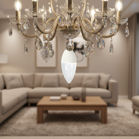 Bombilla LED B12 E12 con Certificación ETL FCC, Regulable por Triac, Lámpara Decorativa para Candelabros y Lámparas de Vela
