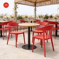 PP-Kunststoff Einfacher Stil Modernes Design Umweltfreundlicher Langlebiger Stapelbarer Hohlstuhl für Restaurant Hotel Wohnzimmer Schule