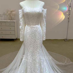 New Design Women Lace <b>Wedding</b> Dress Bridal Mermaid <b>Wedding</b> Dress For Ladies Lsjj34 - Product Image 2