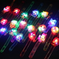 Bracelet lumineux LED créatif, montre flash, cadeau pour enfant, bracelets LED lumineux, bracelets animaux de dessin animé lumineux