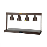 Station de découpe de buffet noire de haute qualité avec lumière chauffante, station de découpe et lampe, chauffe-plats pour hôtels et restaurants