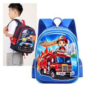 Sac à <span class=keywords><strong>dos</strong></span> scolaire pour enfants de conception de dessin animé de camion de pompiers à la mode - Product Image 1