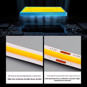 ไฟแถบ LED แบบ COB 12V/24V แบบมีกาวในตัว สำหรับติดตั้งบนตู้ ชั้นวางของ ให้แสงพื้นหลัง - Product Image 5
