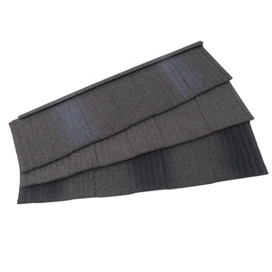 Tôle de toiture magnétique revêtue de <span class=keywords><strong>pierre</strong></span>, tuile emboîtable gris foncé, vente en gros très demandée pour usage agricole, entrepôt, atelier - Product Image 6