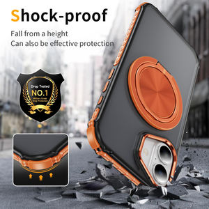 Custodia per telefono con supporto da dito girevole a 360 ° per <span class=keywords><strong>iPhone</strong></span> 16 15 14 Plus <span class=keywords><strong>11</strong></span> 12 13 <span class=keywords><strong>Pro</strong></span> Max 16 SE staffa magnetica <span class=keywords><strong>Cover</strong></span> <span class=keywords><strong>rigida</strong></span> opaca - Product Image 3