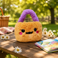 Sac de bonbons en peluche douce et écologique, motif citrouille d'Halloween, idéal pour les enfants, panier cadeau pour fête, vente en gros