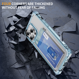 Portefeuille Téléphone étui pour <span class=keywords><strong>iphone</strong></span> 15 Pro 14 Plus 13 12 Mini 11 Pro Max 6 7 8 XR XS <span class=keywords><strong>SE</strong></span> <span class=keywords><strong>2020</strong></span> Clair Carte Sac Fente Couverture Antichoc Shell - Product Image 4