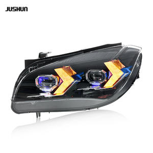 Conjunto de faros delanteros para <span class=keywords><strong>BMW</strong></span> <span class=keywords><strong>X1</strong></span> E84 (10-15), luces diurnas LED modificadas estilo flecha con lentes de señal de giro. - Product Image 1