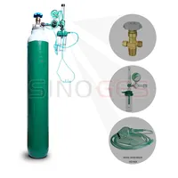 Medical Steel Oxygen Gas Cylinder, 1 Liter Gas Cylinder