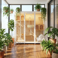 Dynastie des chats en bois impérial Multi Story Cat Empire Reign Indoor Sovereign Grade Cat House