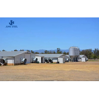 Estructura de acero comercial Broiler Granja avícola Cobertizo Casa de pollo prefabricada Diseños para la venta