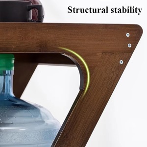 Mesa de centro de bambú con ruedas, color natural, mesa auxiliar multifuncional con almacenamiento para sala de estar - Product Image 3