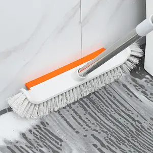 Ff346 Novo Design Cozinha Piscina Escova De Limpeza Com Raspador Banheiro Long Handle Floor Scrub Brush