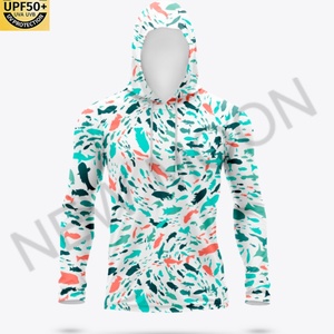 OEM Customized Fishing Hoodies Men's Long Sleeve UPF 50+ Ice Silk Fishing <b>Tops</b> Outdoor Breathable Fishing Sweatshirt - Product Image 4