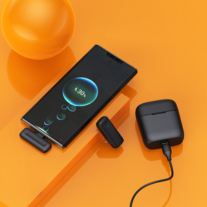 Microphone cravate sans fil J11 à condensateur, étui de charge de type C, nouveau, très vendu, haute qualité, longue durée de vie de la batterie, réduction du bruit - Product Image 4