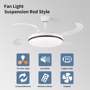 Prix d'usine Ventilateur de plafond moderne noir mat de 42 pouces pour restaurants - Product Image 6