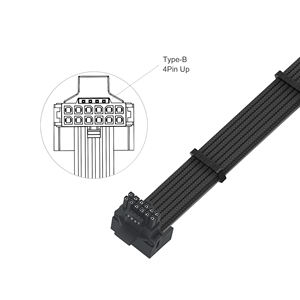 كابل تمديد 12VHPWR 12 + 4PIN من PCIE5.0 بقدرة قصوى عند الدوران من ذكر إلى أنثى - Product Image 5