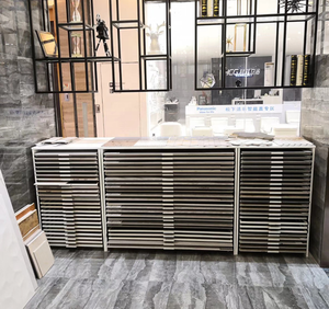 Estante de exhibición de azulejo deslizante de cerámica de nuevo diseño estilo cajón vitrina de azulejo de madera - Product Image 6