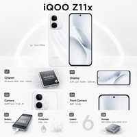 Nouveau Smartphone Original IQOO Z11x 5G 2026 Octa Core 120Hz Gaming Double SIM iqoo z11x Téléphone Portable VIVO Multilingue