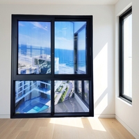 Ventanas Abatibles Modernas de Aluminio con Marco Delgado y Gran Visión, Vidrio Templado para Distribuidores de Residencias de Lujo