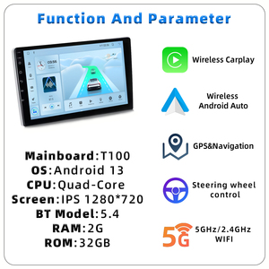 9 "<span class=keywords><strong>Android</strong></span> 13 navigasi GPS 2DIN pemutar DVD mobil untuk Fiat Strada Idea 2012-2016 Stereo Audio Video Carplay Auto - Product Image 4