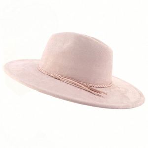 Sombreros Fedora de Poliéster y Gamuza con Ala Ancha de 9.5cm, a la Moda, Recién Llegados, con Acabado Artesanal - Product Image 4