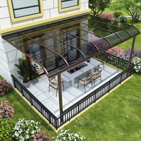 Auvent de toit motorisé rétractable en alliage d'aluminium avec télécommande pour villa, balcon, terrasse, caravane, camping, extérieur, jardin