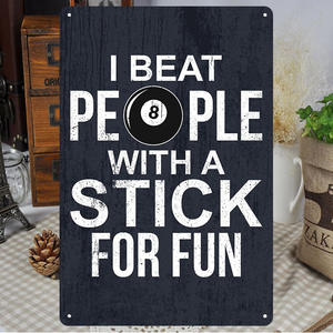 Targa in metallo targa in metallo decorazione da parete Vintage targa in metallo personalizzata biliardo targa in metallo - Product Image 5