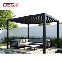 Système de toit à persiennes étanches motorisées Patio Jardin Balcon Bio Climatique Pergola étanche à la pluie Pergola à auvent en aluminium