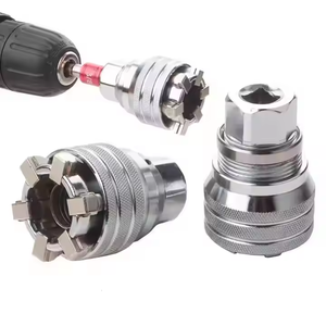 Clé à <span class=keywords><strong>cliquet</strong></span> manuelle multifonctionnelle de qualité bricolage Adaptateur de foret 3/8 <span class=keywords><strong>avec</strong></span> <span class=keywords><strong>douille</strong></span> hexagonale et manchon de poignée à usage multiple - Product Image 5