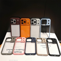 Coque de téléphone portable transparente antichoc hybride en acrylique avec lentille métallique haute transparence anti-rayures pour iPhone 18 17 Pro Max