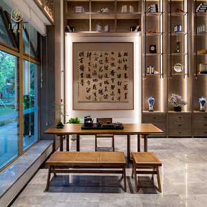 Venta al por mayor de estilo minimalista de cuero juegos de comedor Hotel Restaurante Muebles para Hilton Business Lounge - Product Image 3