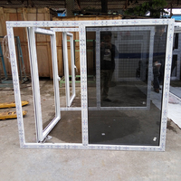Vente de gros Fenêtres coulissantes intérieures Maison Salon Fenêtre PVC double vitrage coulissant