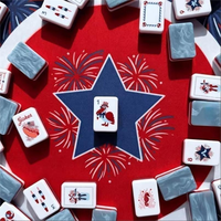 Tuiles de Mahjong en Acrylique Pliables Personnalisables 3 Couleurs, Luxe Moderne Exclusif, Thème Patriotique, Jouet de Stratégie Portable pour Table, Vente en Gros pour Festivals