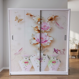 <b>Sliding</b> Door Plastic Clothing Organizer Wardrobe 1.65m X 1.83m X 51cm Portable Standing Type - Product Image 3