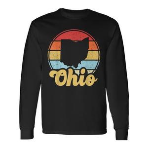 Ohio Roots Vintage Ohio Native Home State Pride T-shirt a maniche lunghe - Product Image 1