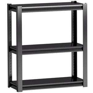 مورجي-أرفف تخزين معدنية ذات 3 طبقات قابلة للتعديل, بسعر الجملة من المصنع ، أرفف للتخزين ذات ثلاثة طبقات ، للمنزل ، أبيض وأسود - Product Image 1
