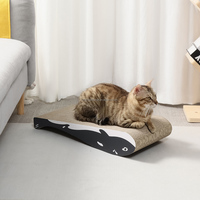 Forme de poisson personnalisée utilisation réversible carton ondulé chat griffoir Pad