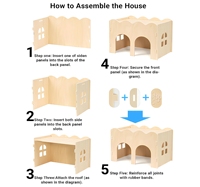 Maisonnette en bois écologique et durable pour hamsters, idéale pour les petits animaux, utilisation extérieure, vente en gros du fabricant