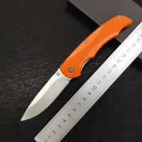 Couteau de poche d'extérieur déverrouillable, couteau pliant portable avec manche en plastique, couteau tactique d'autodéfense avec manche en ABS