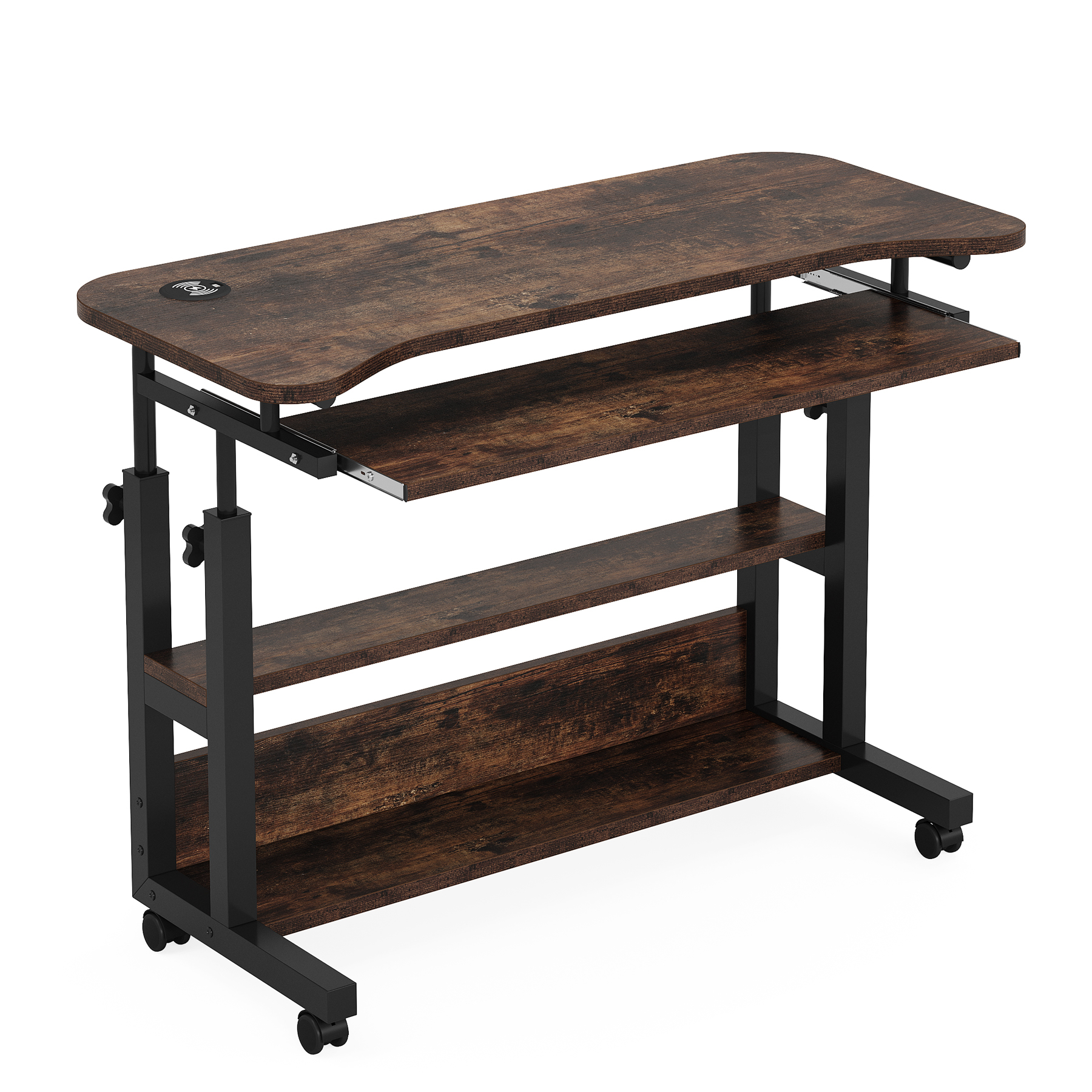 Height Adjustable Computer Side Table Tribesigns Height Adjustable Side Table - Versatile & Stylish